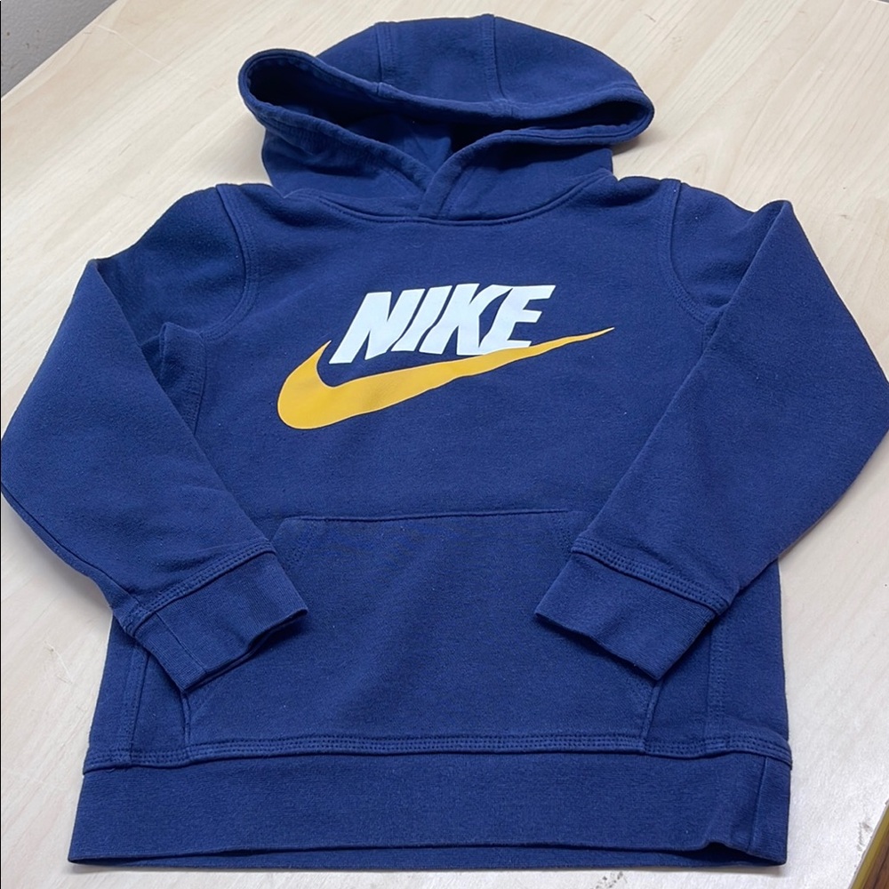 Nike Blue and Yellow Sweatshirt Hoodie